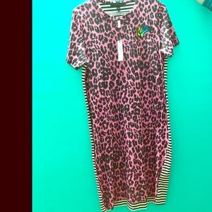 Marc Jacobs Pink Leopard Print Dress Size S/P